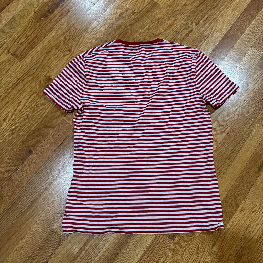 Polo Ralph Lauren Stripe T-Shirt Mens Large Red White SS NWOT Pin Hole - Picture 2 of 4